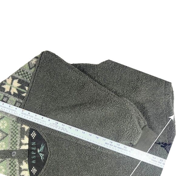 VINTAGE Aztec Fleece Size XL Aspen Embroidered 1/4 Zip Outdoor Hiking - Picture 5 of 8